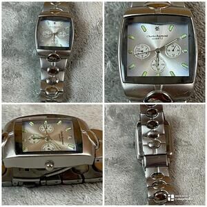 Men's Charles Raymond Watch Square White Face ( Parts/repair ) Needs Battery